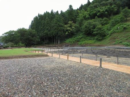 福井県-一乗谷朝倉氏遺跡-朝倉館跡 福井県-一乗谷朝倉氏遺跡-朝倉館跡 一乗谷,朝倉氏遺跡,遺跡の写真素材