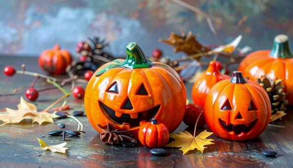 ジャック・オ・ランタンの置物 ハロウィン ジャック・オ・ランタンの置物 ハロウィンの写真