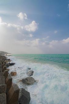 海岸から眺める風景 海岸から眺める風景の写真