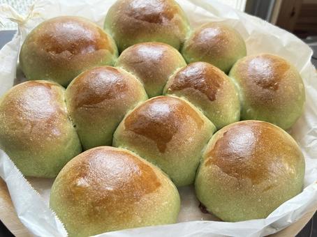 Photo, bread, green, anpan, 