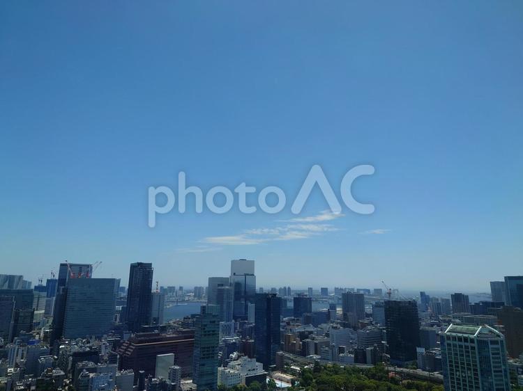 東京タワーからみた景色 街並み,東京,自然の写真素材