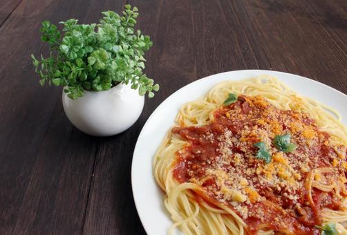 ミートソーススパゲティの皿 ミートソーススパゲティの皿 ミートソース,スパゲティ,パスタの写真素材