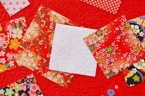 和風メッセージ 和紙,和風,メッセージカードの写真素材