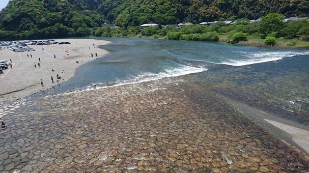 錦帯橋の川 錦帯橋の川 川,景色,絶景の写真素材