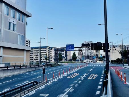 京都市七条の国道24号2 国道24号,河原町通,幹線道路の写真素材