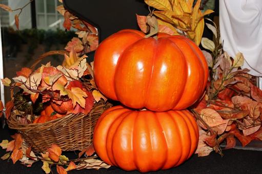 カボチャと紅葉 カボチャと紅葉 カボチャ,トリックオアトリート,飾りの写真素材