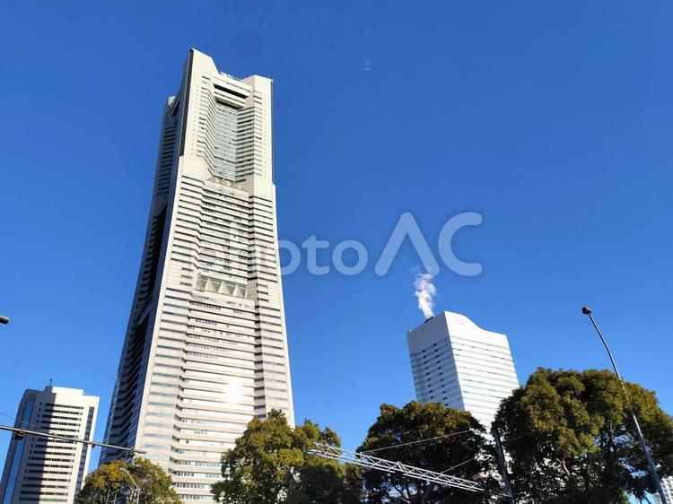 横浜みなとみらいの風景 横浜,風景,みなとみらいの写真素材