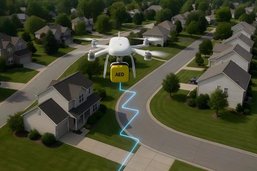 除細動器の緊急配送 除細動器の緊急配送の写真