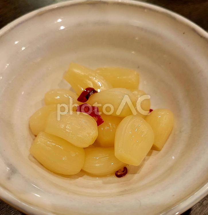 らっきょう漬け らっきょう漬け,おつまみ,漬物の写真素材