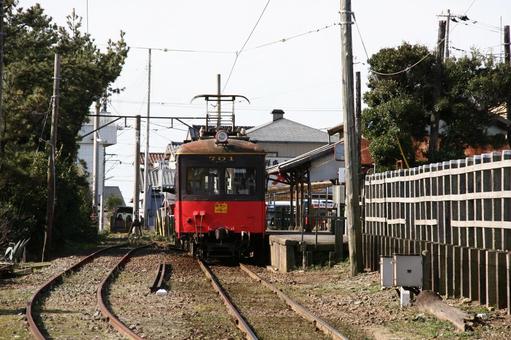 銚子電鉄、2007年の外川駅 銚子電鉄,銚電,デハの写真素材