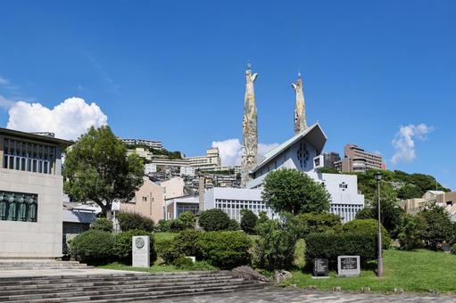 聖フィリッポ教会と双塔 聖フィリッポ教会と双塔 聖フィリッポ教会,塔,西坂公園の写真素材