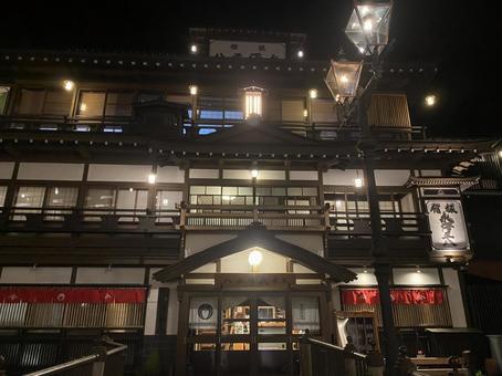 旅館 長澤平八 旅館 長澤平八 銀山温泉,温泉街,聖地の写真素材