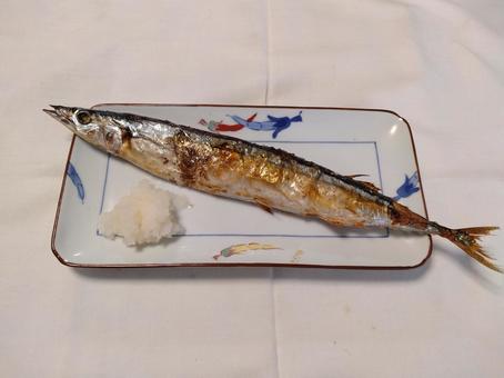 生サンマの塩焼き 生サンマの塩焼き さんま,秋刀魚,豊漁の写真素材