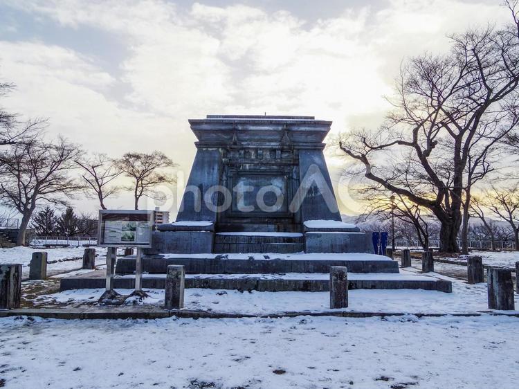 【岩手県】冬の盛岡城跡 盛岡城跡公園,盛岡城址,岩手公園の写真素材