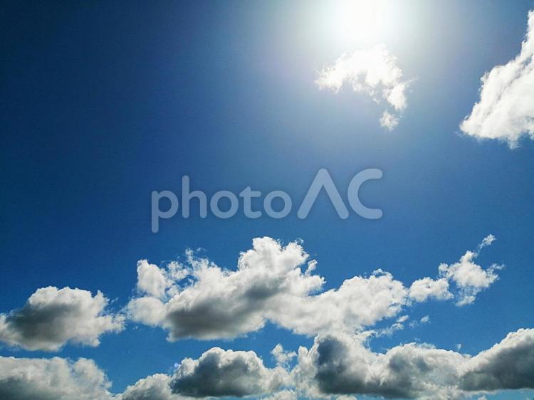 青空と雲　動画編集素材 スカイ,風景,背景の写真素材