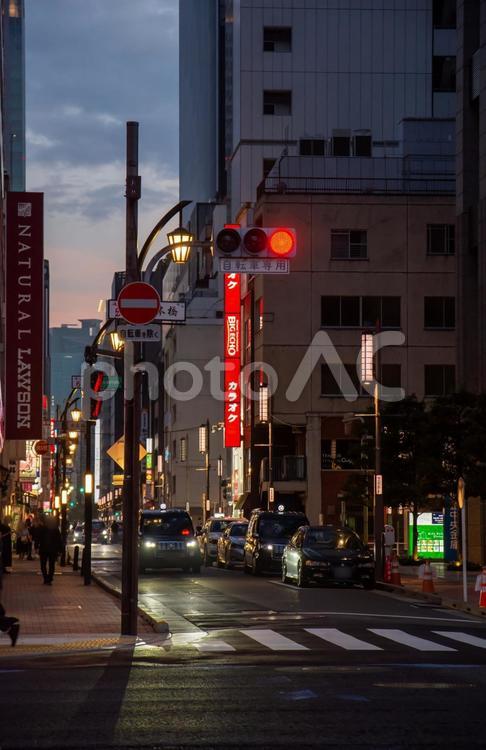 東京都中央区の夕景 日本橋,中央区,夕景の写真素材