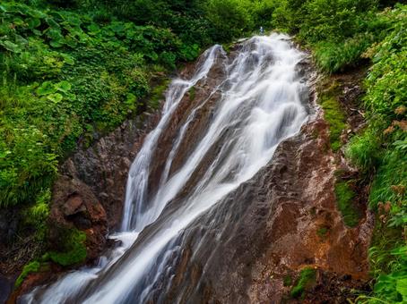 斜里岳登山道の沢 斜里岳登山道の沢の写真