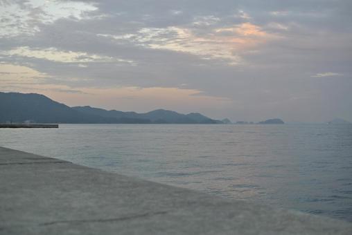 秋の空と海 秋,空,海の写真素材