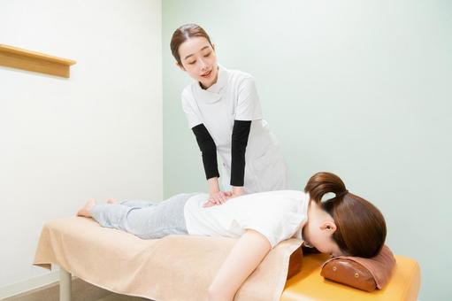 Manipulative treatment / massage / waist / pelvis, massage, overall, whole division, JPG