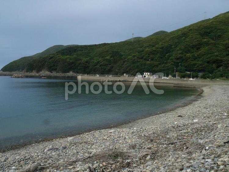 「内院」海岸、対馬 内院,集落,対馬の写真素材