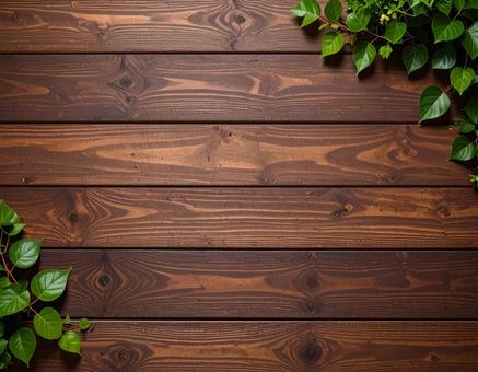 グリーンの背景素材（焦げ茶・右上＆左下）の写真