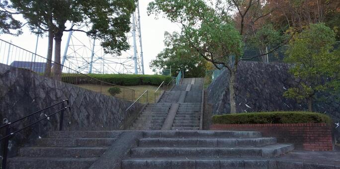 白庭台の階段 階段,石壁,コンクリートの写真素材