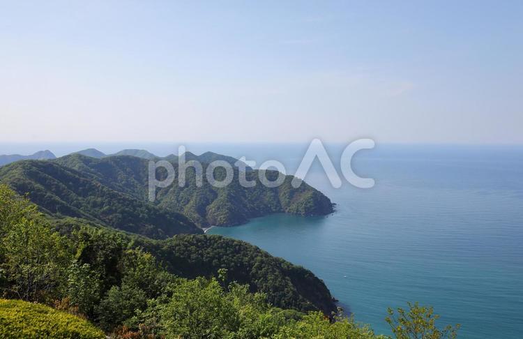福井県　敦賀湾の景色 日本海,海,絶景の写真素材