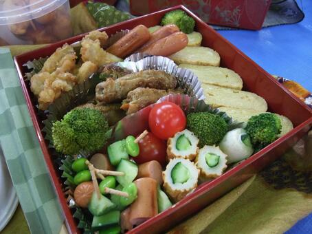 ピクニックや運動会のお弁当_おかず お弁当,弁当,ピクニックの写真素材