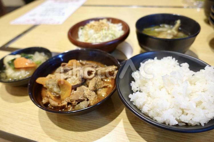もつ煮込み定食 もつ煮込み定食,もつ煮込み,もつ煮の写真素材