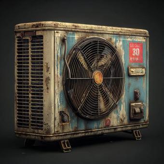 年期の入った室外機 年期の入った室外機の写真