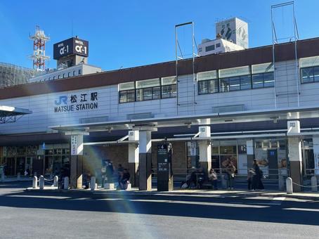 松江駅前 松江駅,島根県,松江市の写真素材