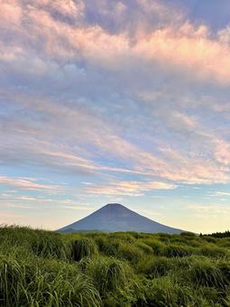 朝空と富士山 朝空と富士山 富士山,空,朝の写真素材