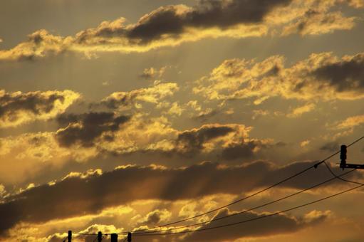 朝焼の空 朝焼の空の写真