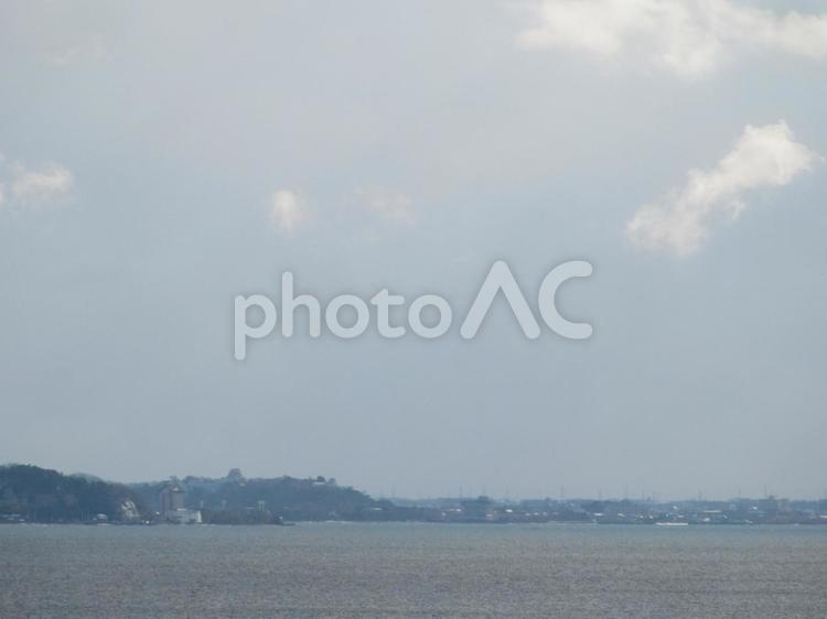長浜城　模擬天守からの眺望　彦根城方向 長浜城,豊臣秀吉,羽柴秀吉の写真素材