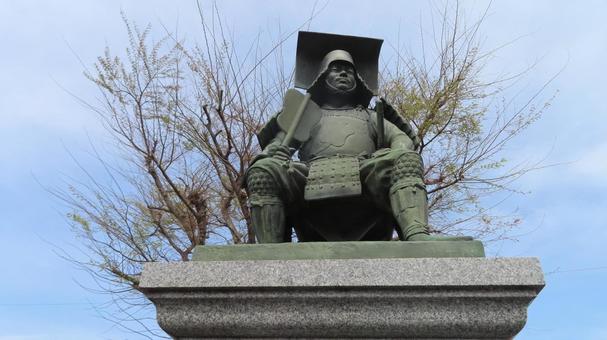 竹中半兵衛の銅像 垂井駅前 竹中半兵衛の銅像 垂井駅前 竹中半兵衛,銅像,竹中重治の写真素材