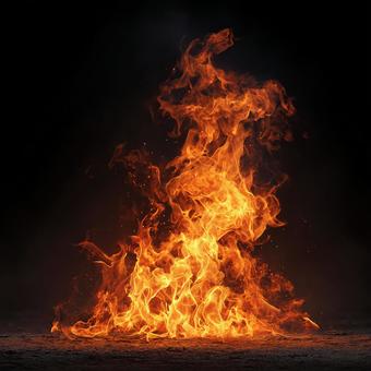 燃え盛る炎のクローズアップ 燃え盛る炎のクローズアップの写真