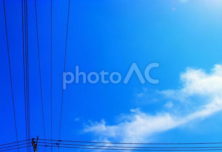 夏の空模様 夏の空,夏空,青空の写真素材