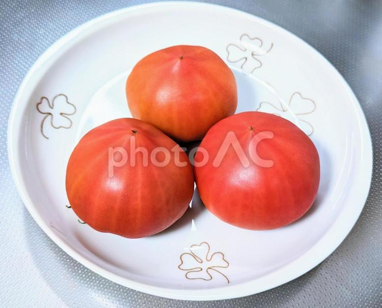 愛知の伝統野菜　ファーストトマト２ ファーストトマト,トマト,とまとの写真素材