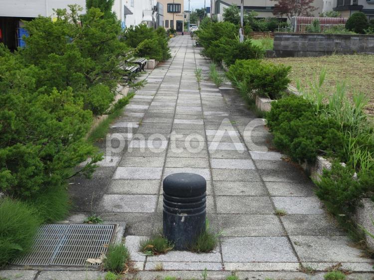 とある小路 歩道,ブロック,小路の写真素材