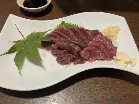 信州名物　馬刺し 信州名物,馬刺し,生肉の写真素材