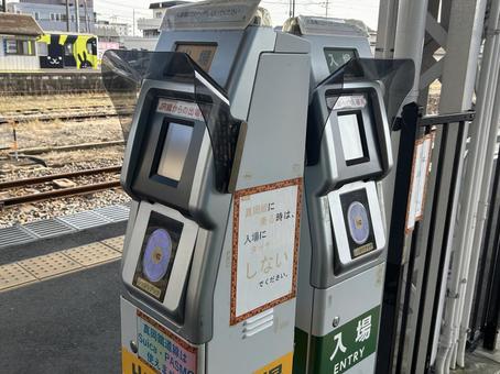 Shimodate Station, Moka Line transfer, simple ticket gate, JPG Shimodate Station, Moka Line transfer, simple ticket gate, JPG