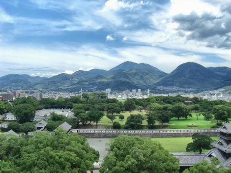 熊本城の風景-29 熊本城の風景-29 熊本城,天守閣,眺望の写真素材