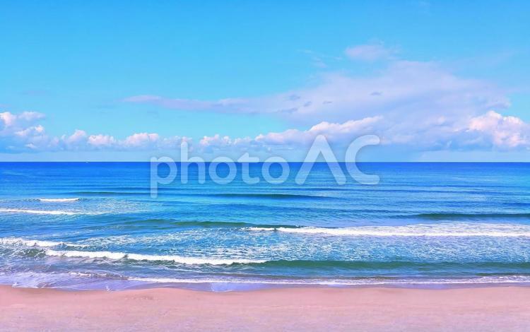 海景・背景素材/秋の山陰の海 海,秋,海景の写真素材