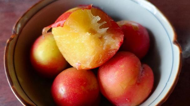 李 李,すもも,プラムの写真素材