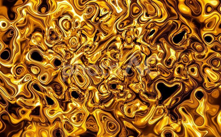 光沢とうねりの有る金色のCG背景画像 ゴールド,背景,テクスチャの写真素材