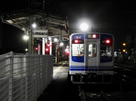 四日市駅の伊勢鉄道伊勢線イセIII型 伊勢鉄道,伊勢線,四日市駅の写真素材
