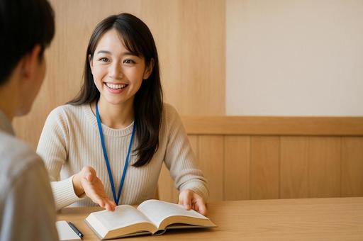 読書相談を受ける司書 読書相談を受ける司書の写真