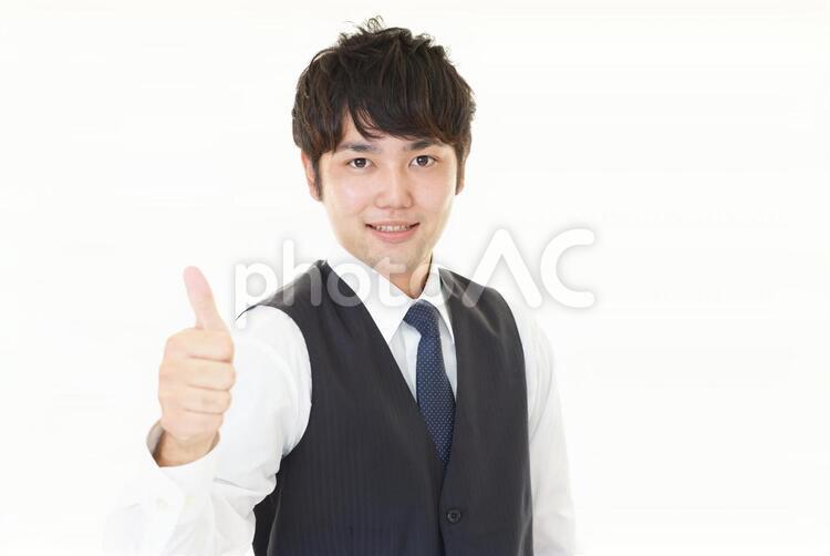 喜ぶビジネスマン 男性,ビジネスマン,男の写真素材