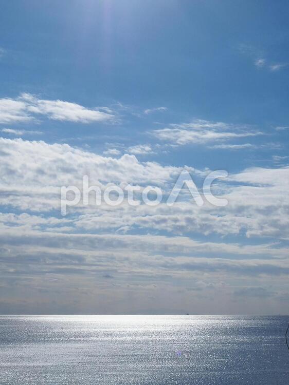 海と青空の背景 風景,海,空の写真素材