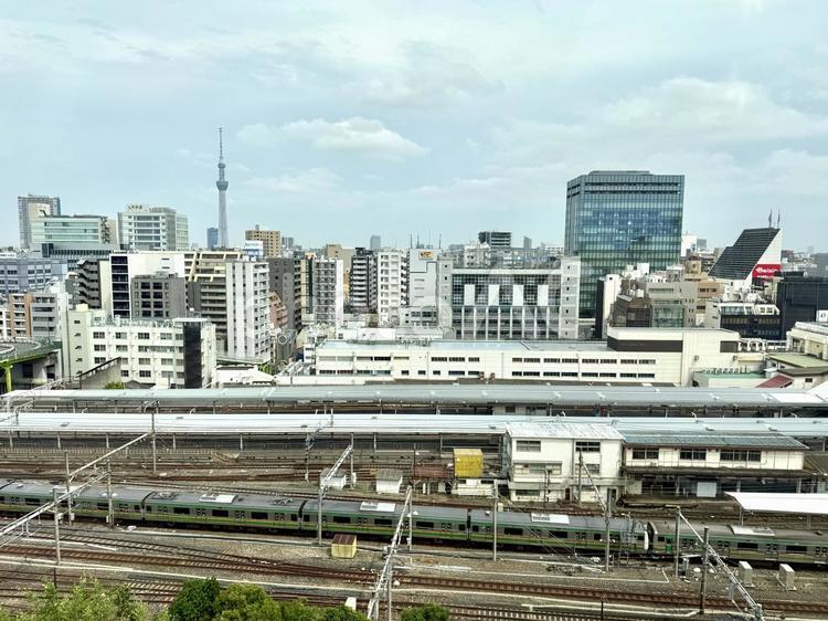 高台からの上野の街並み　曇り空 上野,東京,曇り空の写真素材